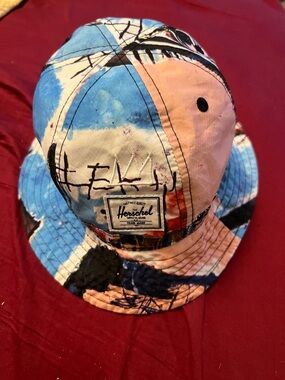 Herschel Supply Company Watercolor Patchwork Bucket Hat - Blue, Pink & Black